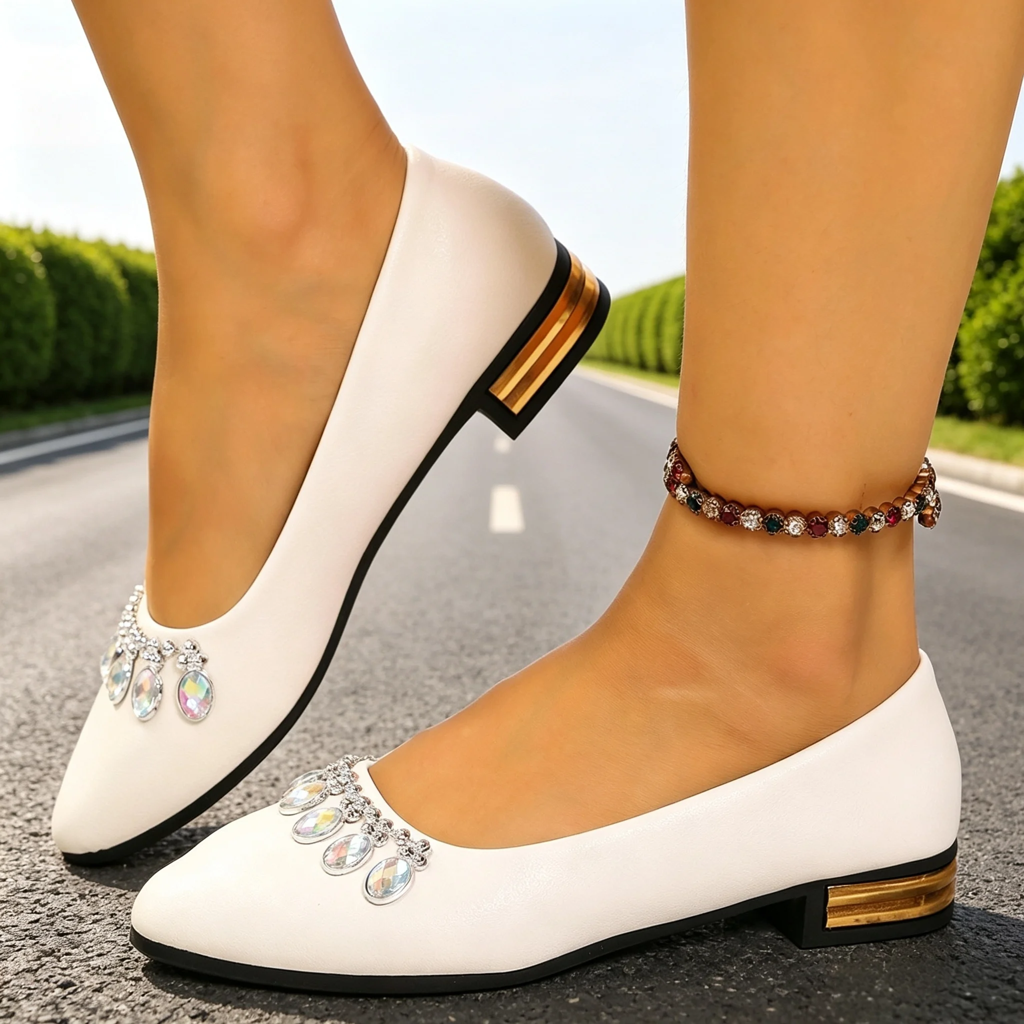 Womens Heels - Sapatilhas Femininas de Bico Fino, Tamanhos