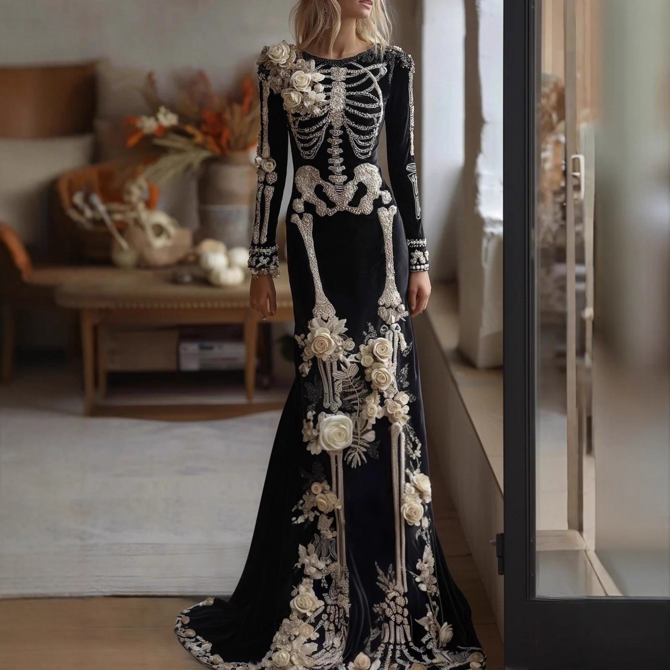 Evening Gown - 2026 Novo Vestido Maxi Floral de