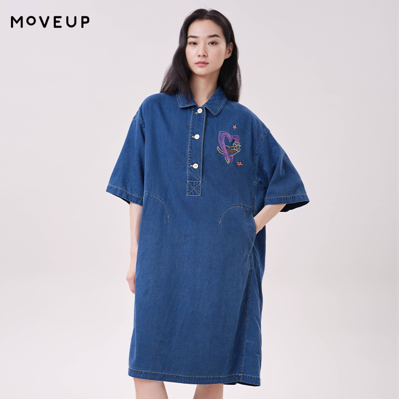 Vestido de Denim Lyocell MOVEU - Midi Dress avaliação e preço