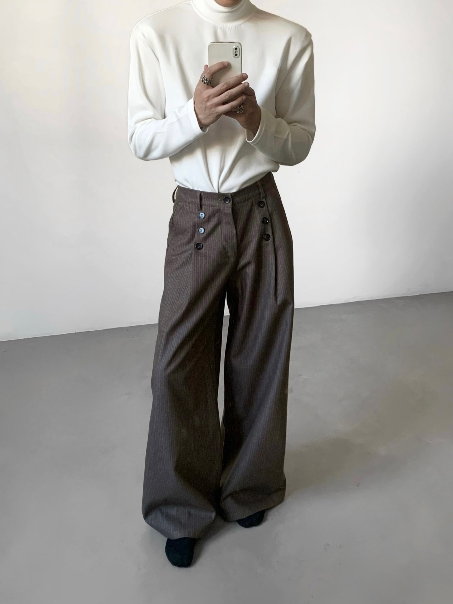 Calças de Terno Listradas Casu - Tailored Trouser Wide avaliação e preço